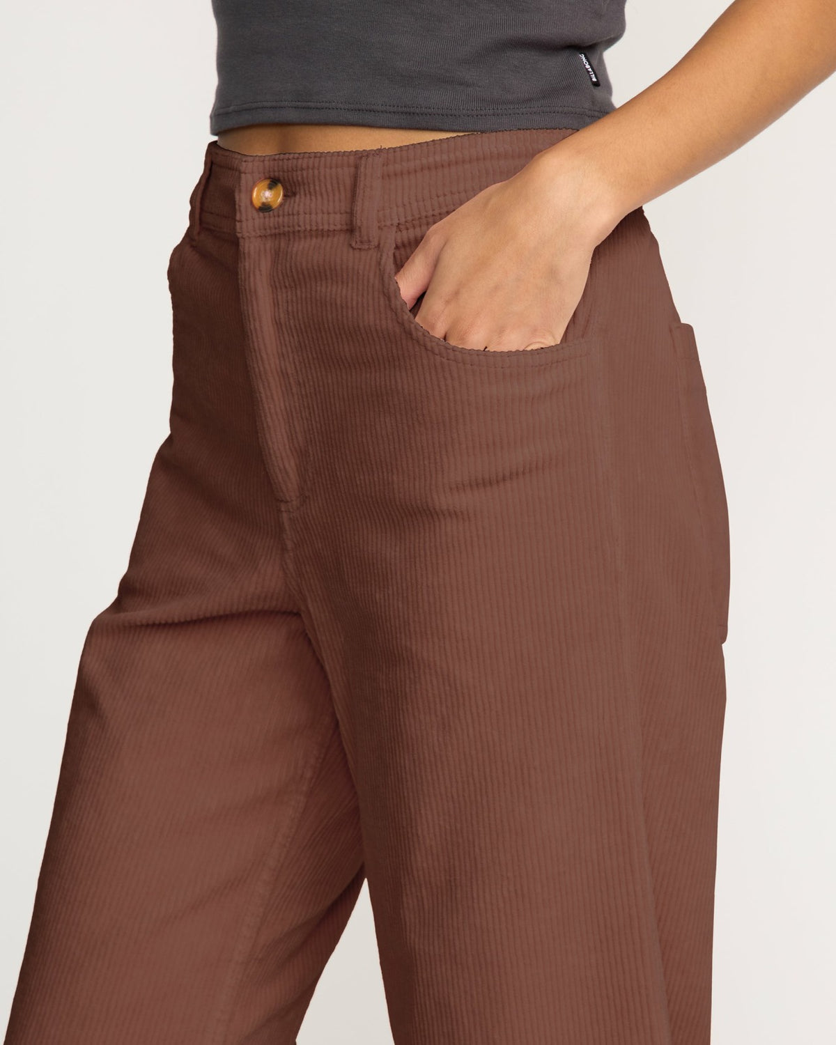 Billabong Free Fall High-Waist Cord Pants - Espresso