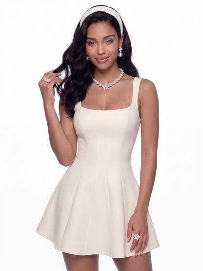 Nana Jacqueline Eliza Open-Back Champagne Dress Champagne