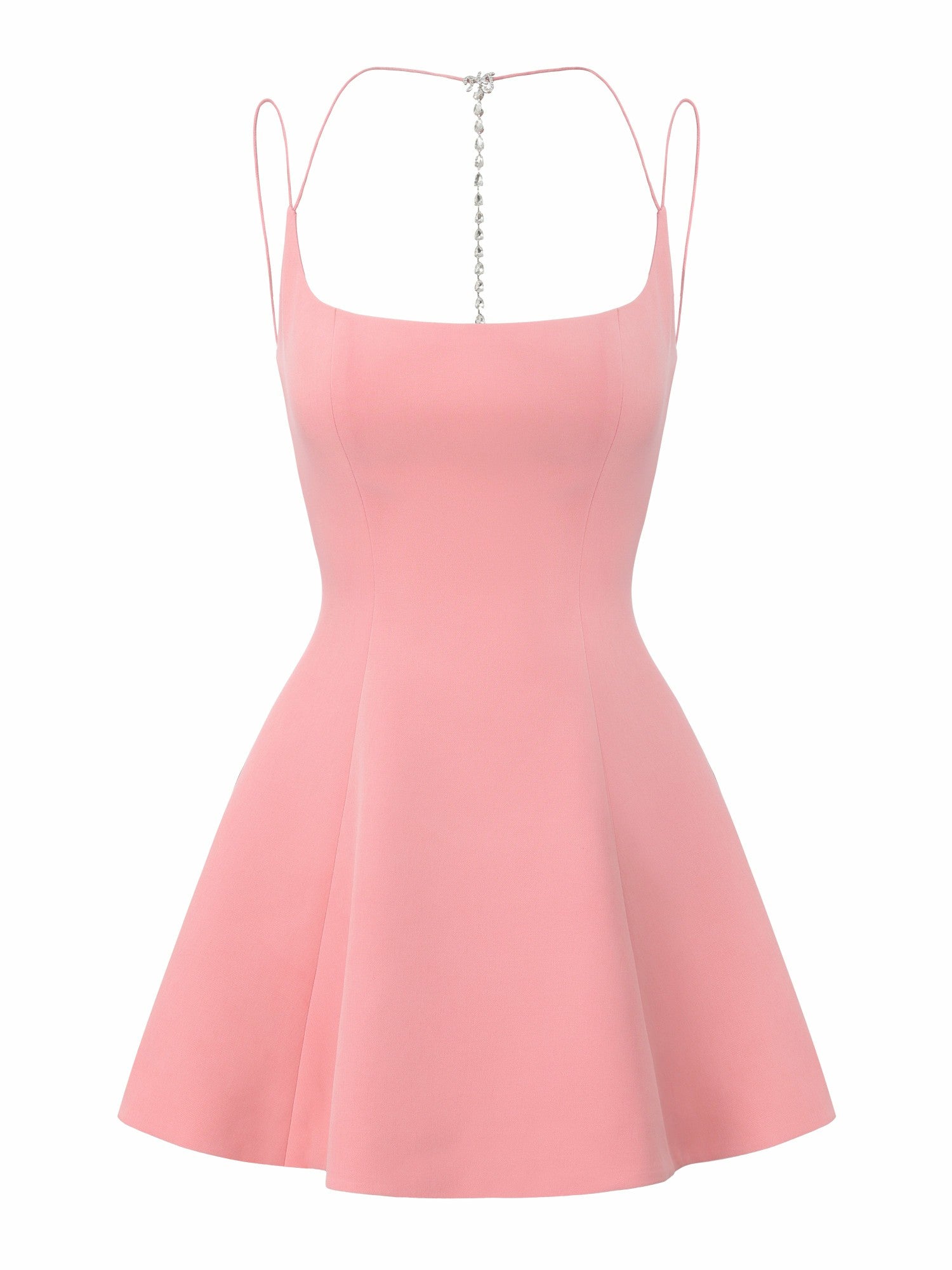 Nana Jacqueline Giana Open-Back Crystal Pink Dress Pink