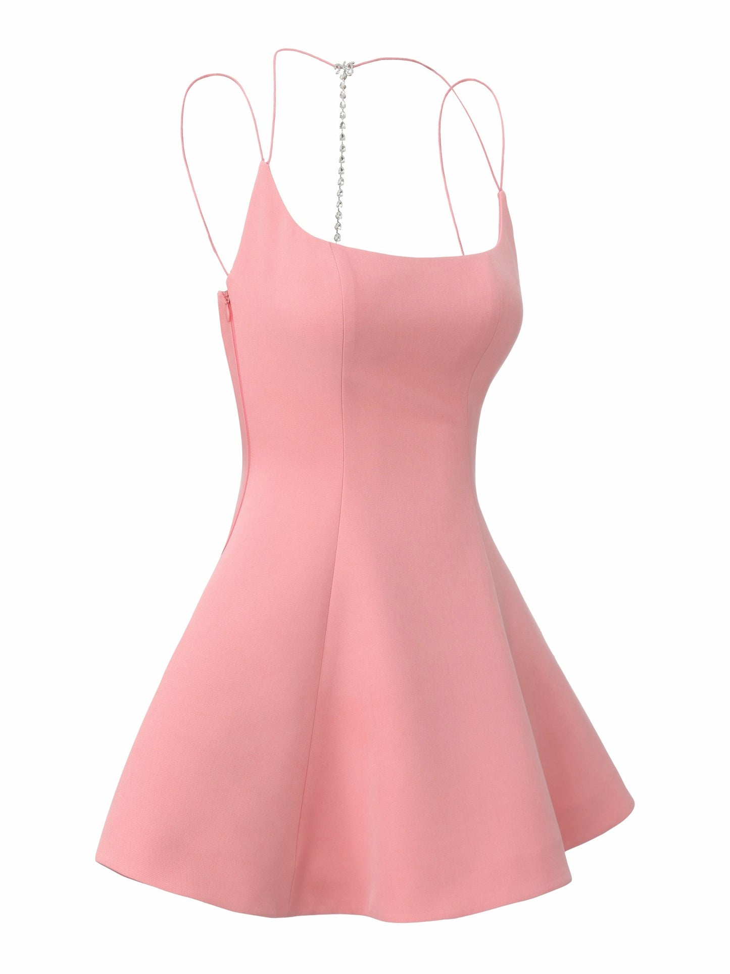 Nana Jacqueline Giana Open-Back Crystal Pink Dress Pink