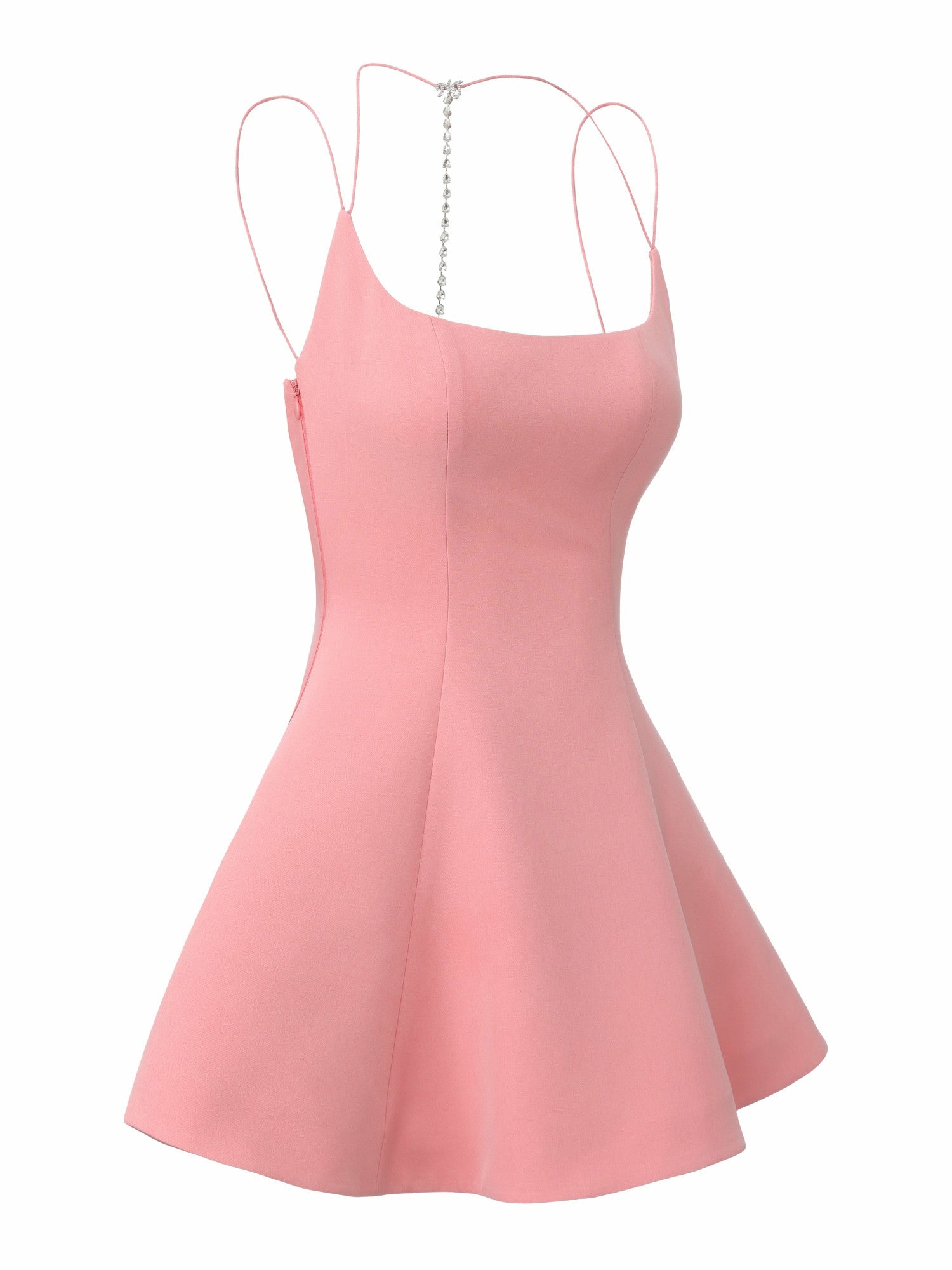 Nana Jacqueline Giana Open-Back Crystal Pink Dress Pink