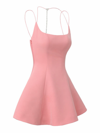 Nana Jacqueline Giana Open-Back Crystal Pink Dress Pink