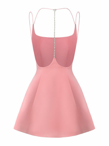 Nana Jacqueline Giana Open-Back Crystal Pink Dress Pink