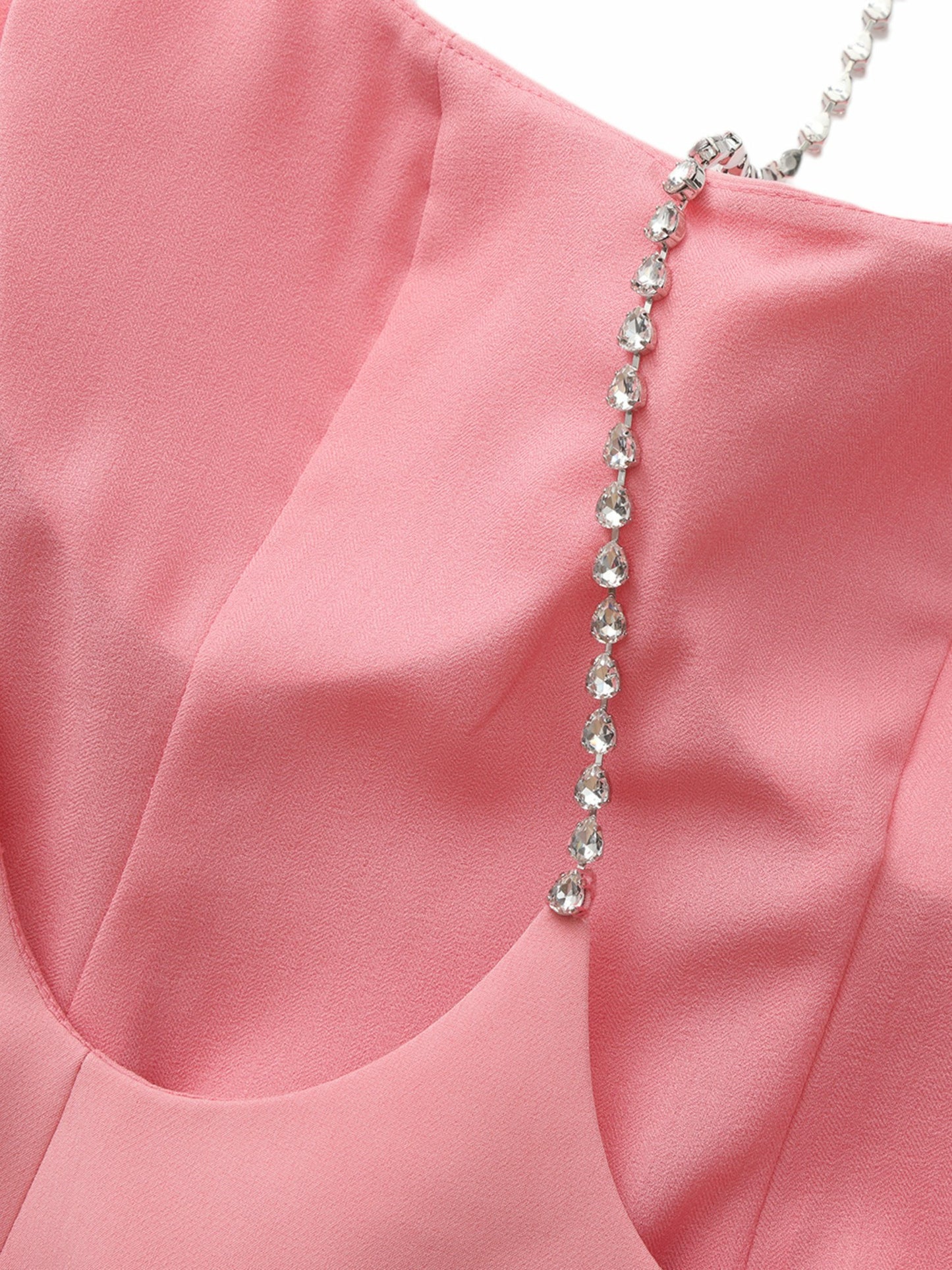 Nana Jacqueline Giana Open-Back Crystal Pink Dress Pink