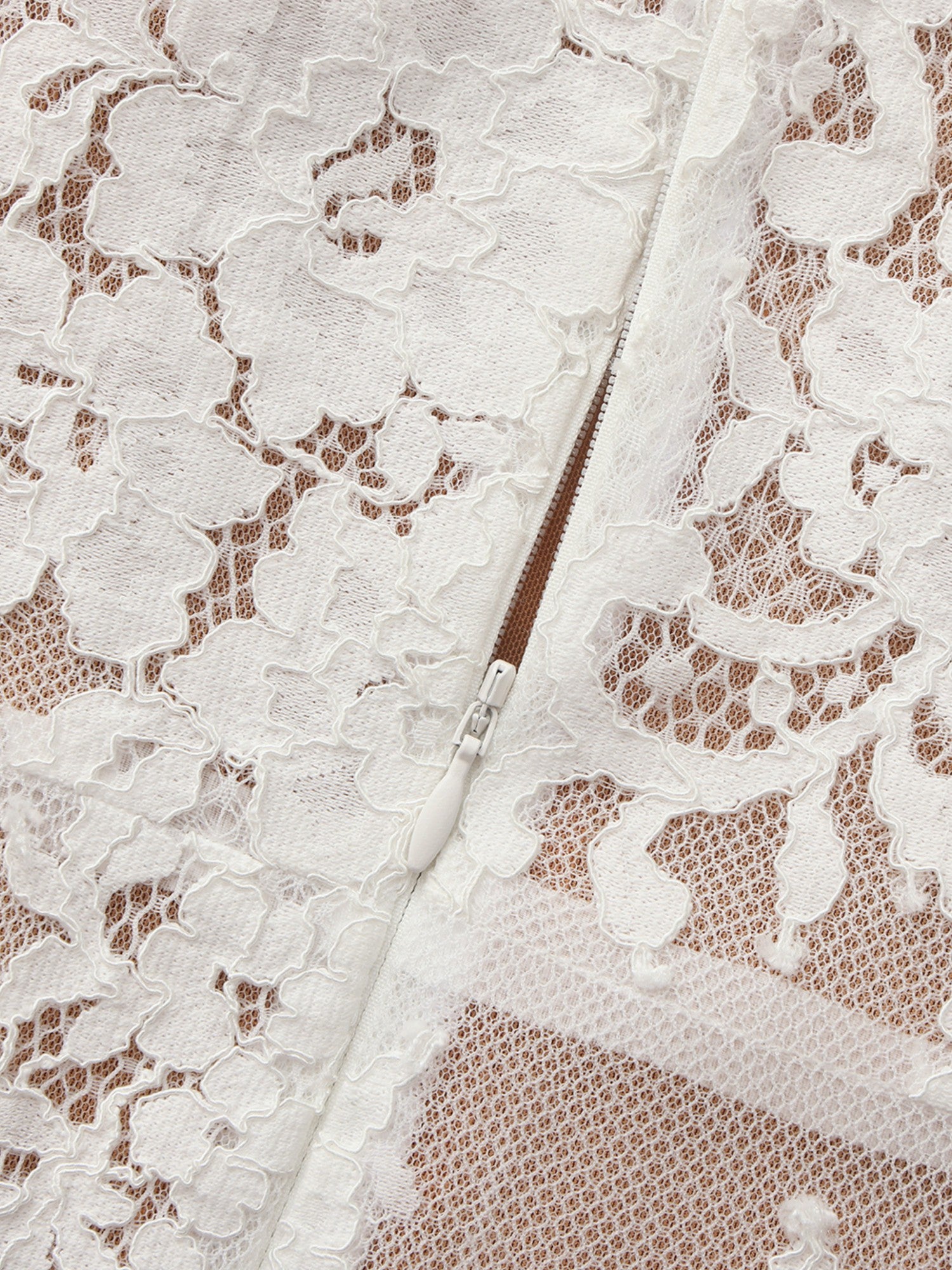 Nana Jacqueline Mara Strapless Lace White Dress White