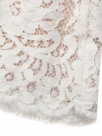 Nana Jacqueline Mara Strapless Lace White Dress White