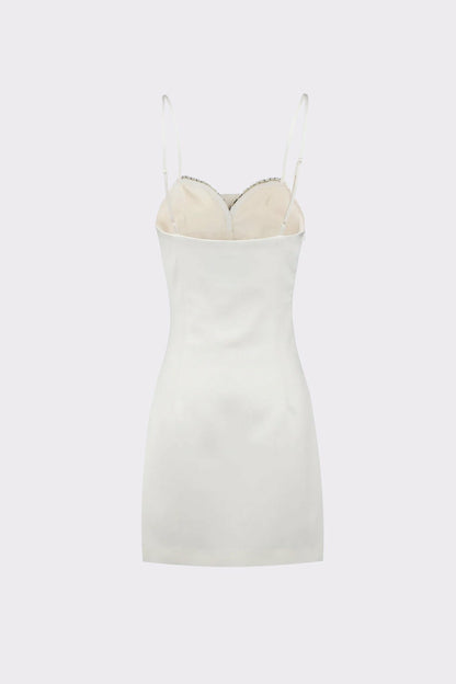 Nana Jacqueline Elsie Dress: White Mini Dress for Wedding After-Party White