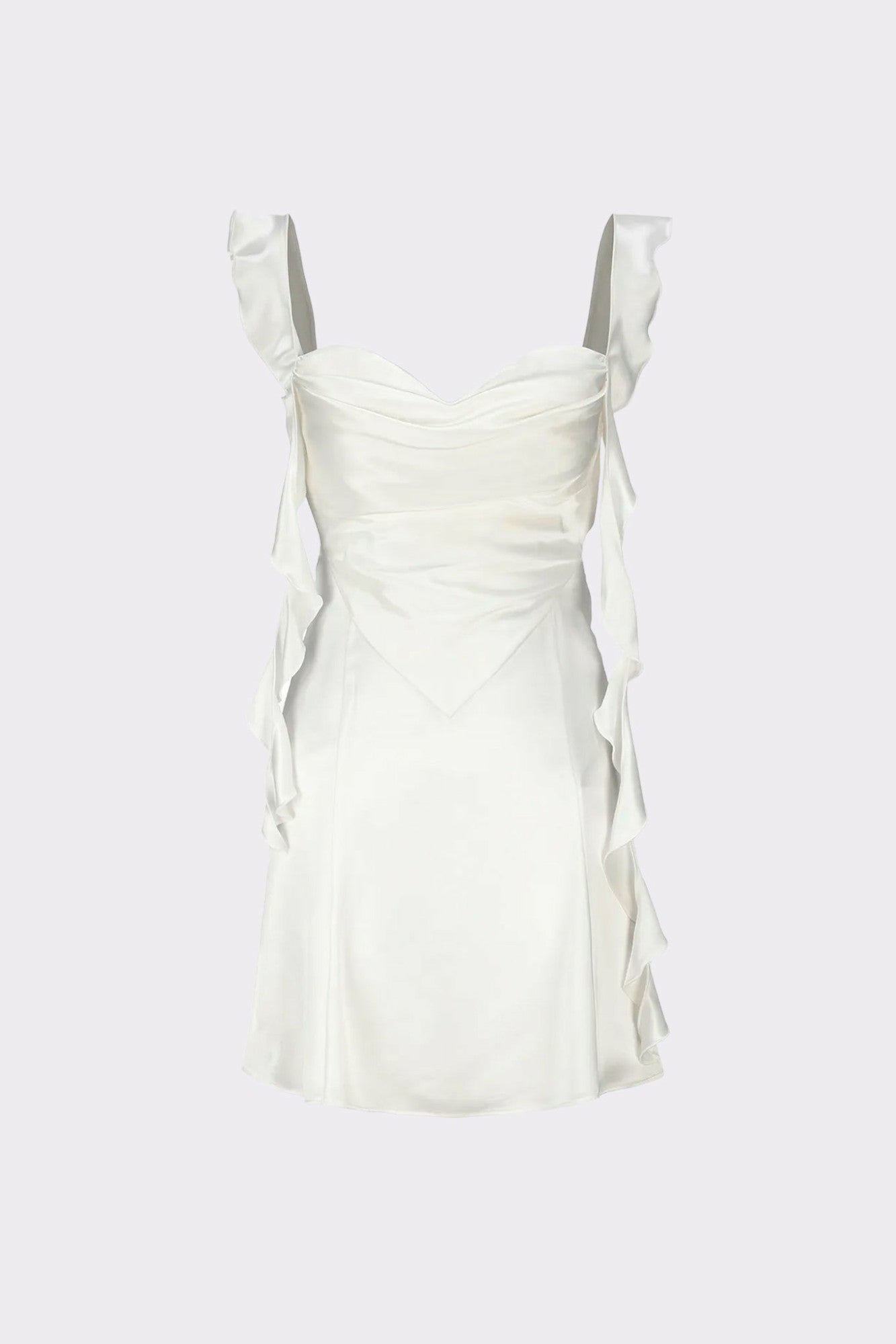 Nana Jacqueline Karina Dress: White Mini Dress for Engagement Party White