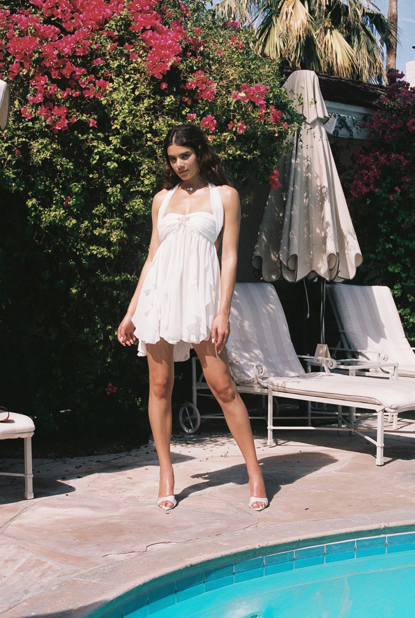 Nana Jacqueline Arabella Dress: White Mini Dress for Bridal Shower White