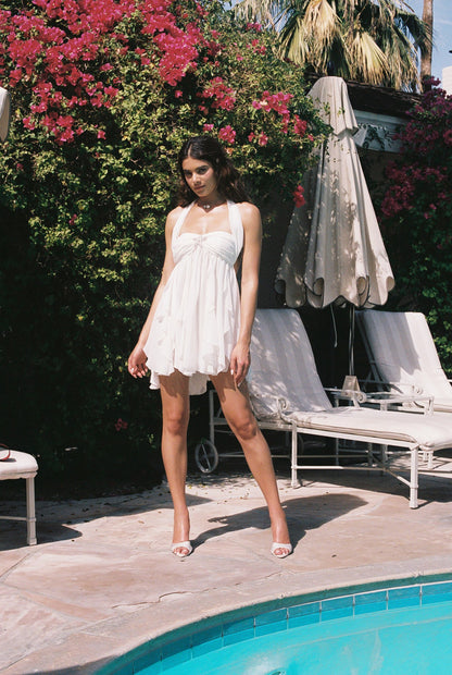 Nana Jacqueline Arabella Dress: White Mini Dress for Bridal Shower White