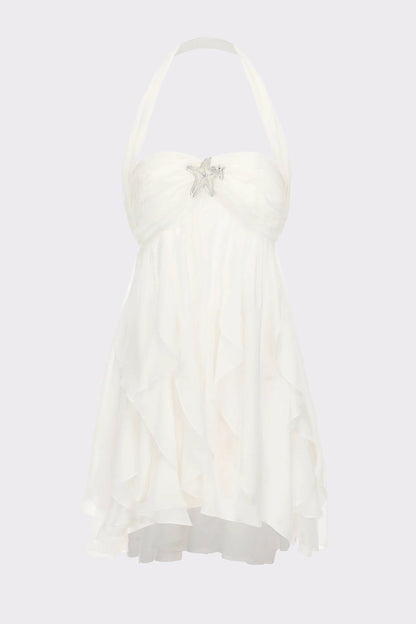 Nana Jacqueline Arabella Dress: White Mini Dress for Bridal Shower White