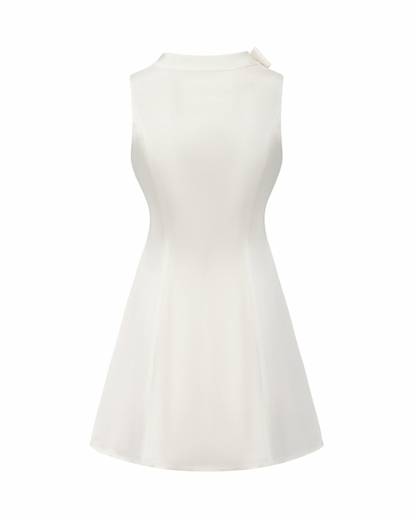Nana Jacqueline Lila Satin Mini Dress: White Mini Dress for Bridal Shower White