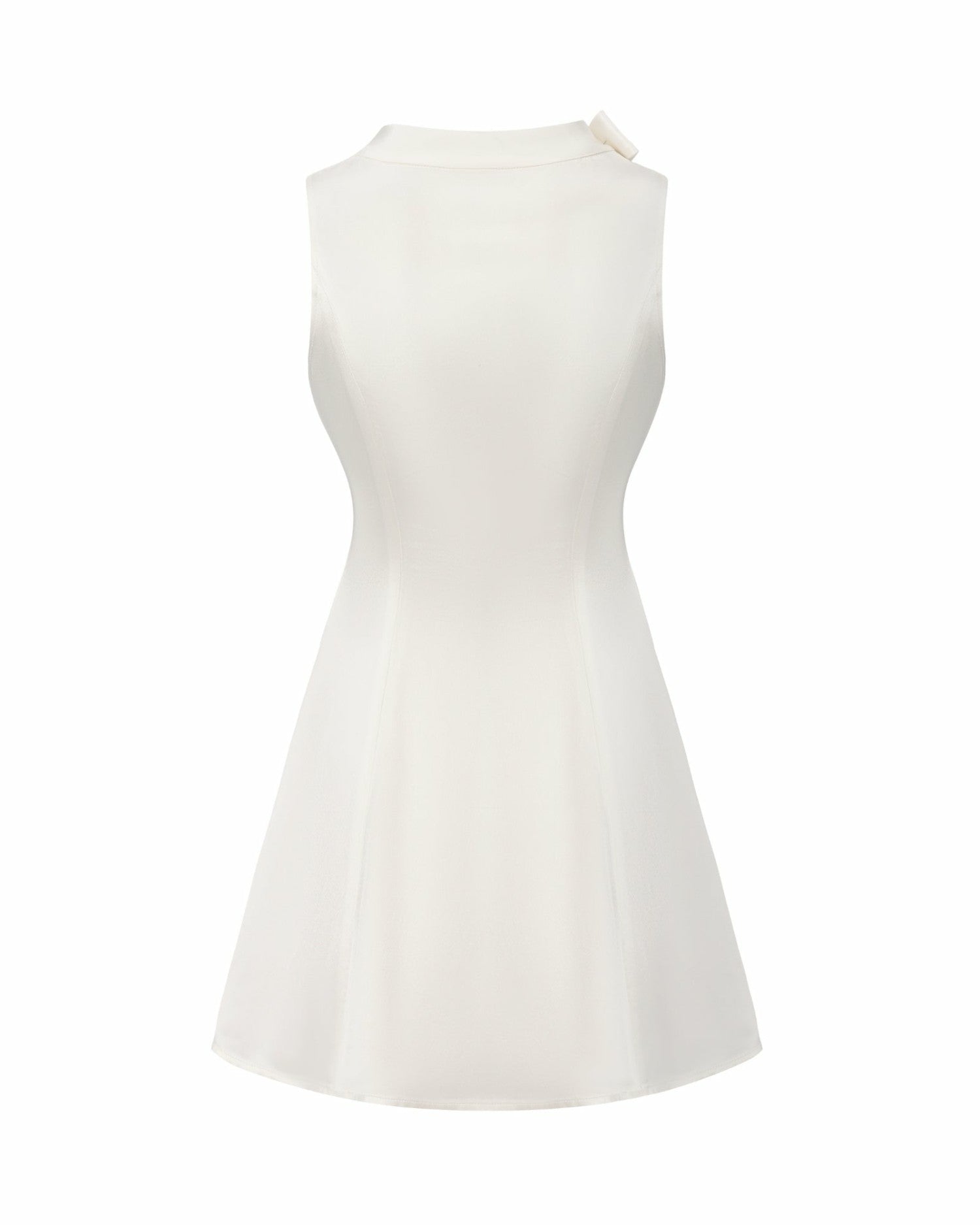 Nana Jacqueline Lila Satin Mini Dress: White Mini Dress for Bridal Shower White