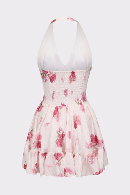 Nana Jacqueline Rosaline Dress: Pink Mini Dress for Garden Party Pink