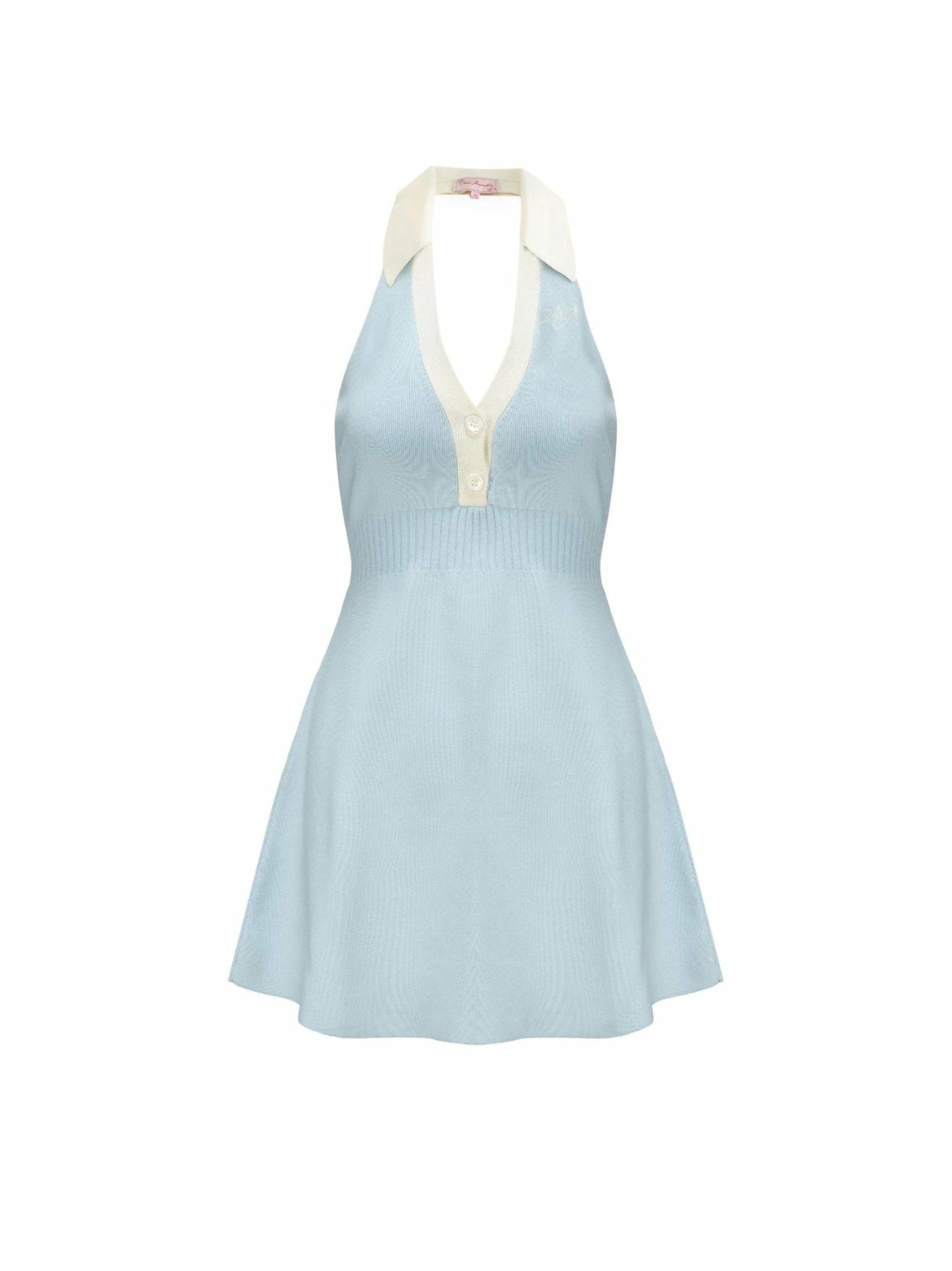 Nana Jacqueline Samantha Knit Dress: Blue Mini Dress for Country Club Brunch Blue