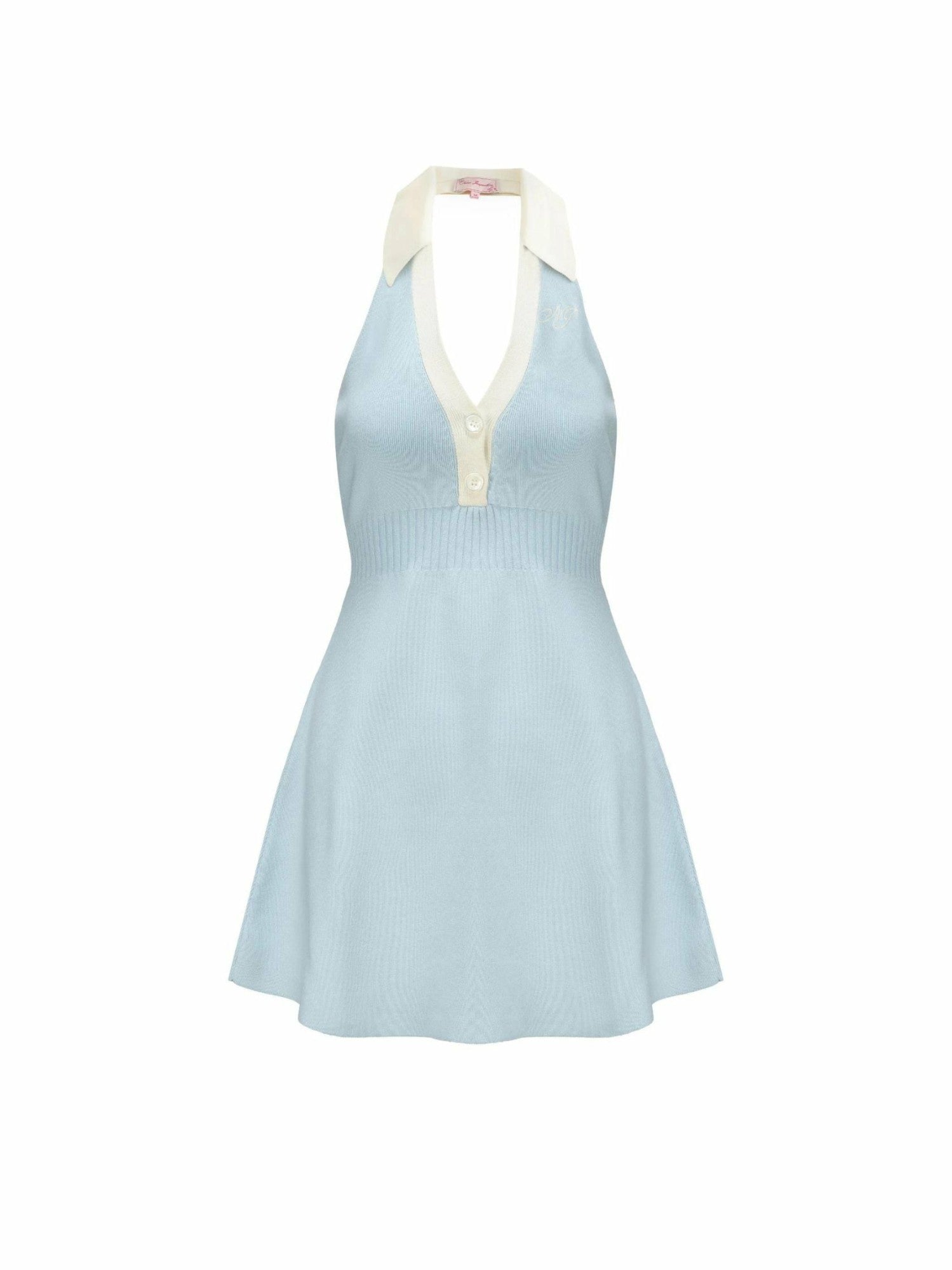 Nana Jacqueline Samantha Knit Dress: Blue Mini Dress for Country Club Brunch Blue