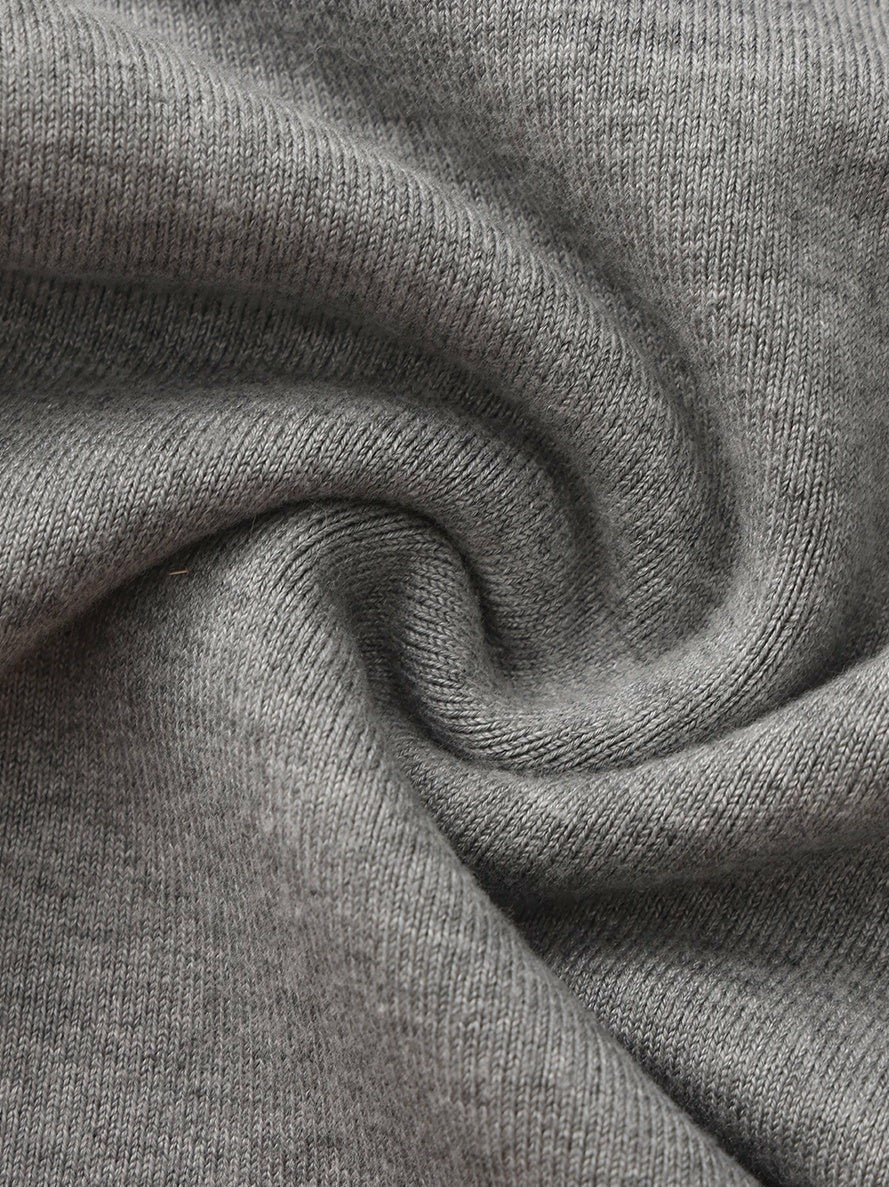 Nana Jacqueline Grey Contrast-Trim Knit Mini Dress Grey