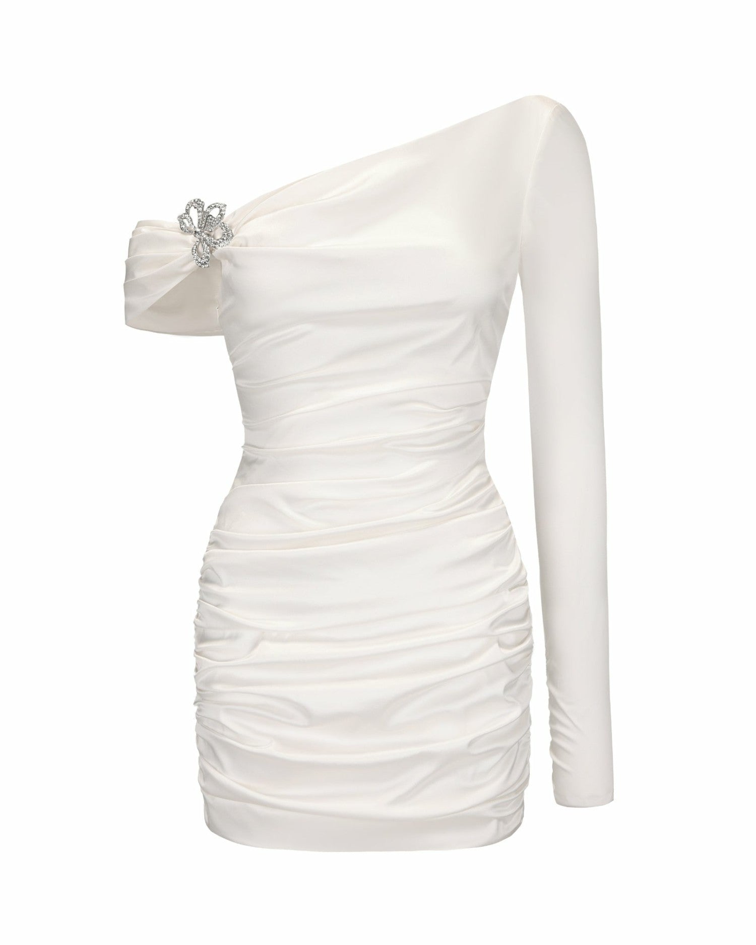 Nana Jacqueline Marlene Dress: White Mini Dress for Bridal Shower White