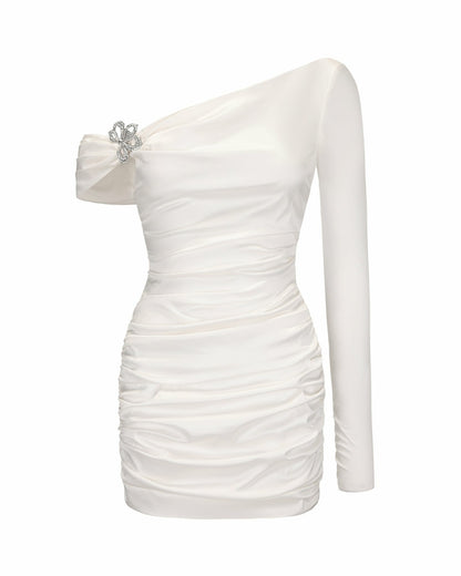 Nana Jacqueline Marlene Dress: White Mini Dress for Bridal Shower White