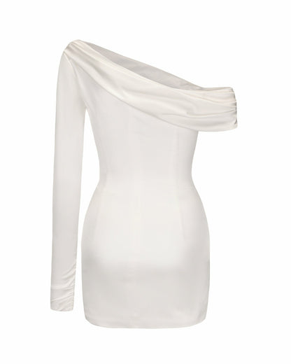 Nana Jacqueline Marlene Dress: White Mini Dress for Bridal Shower White