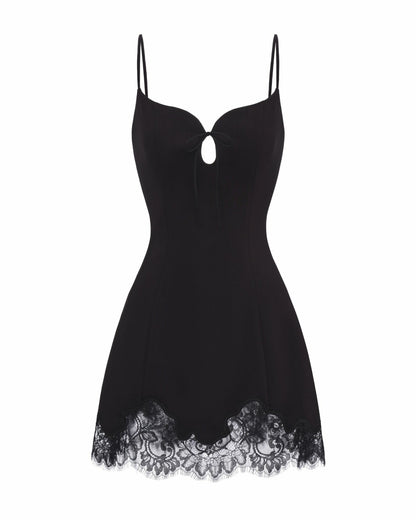 Nana Jacqueline Emira Dress: Black Mini Dress for Cocktail Party Black
