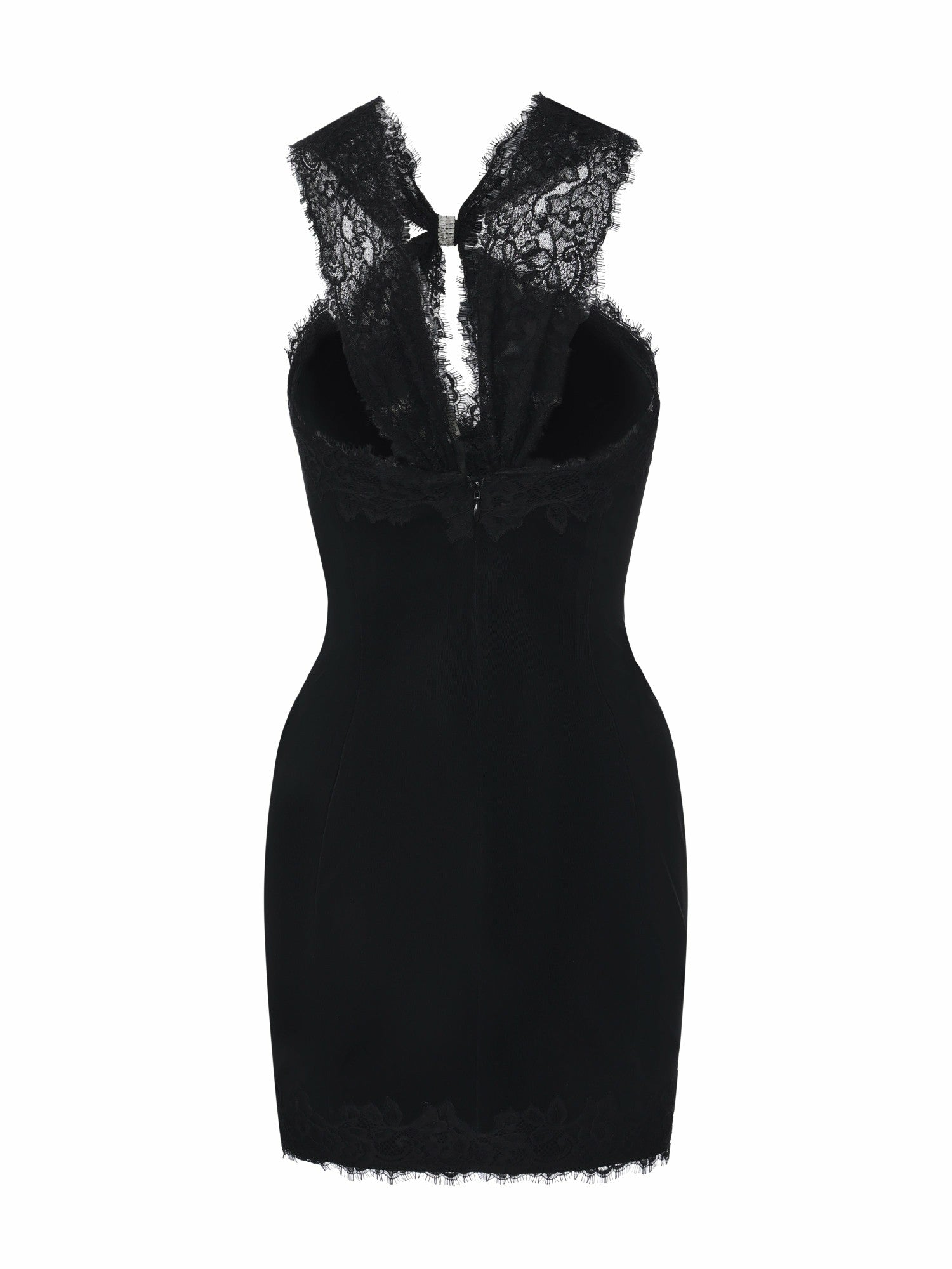 Nana Jacqueline Nina Cutout Lace Bodycon Black Dress Black
