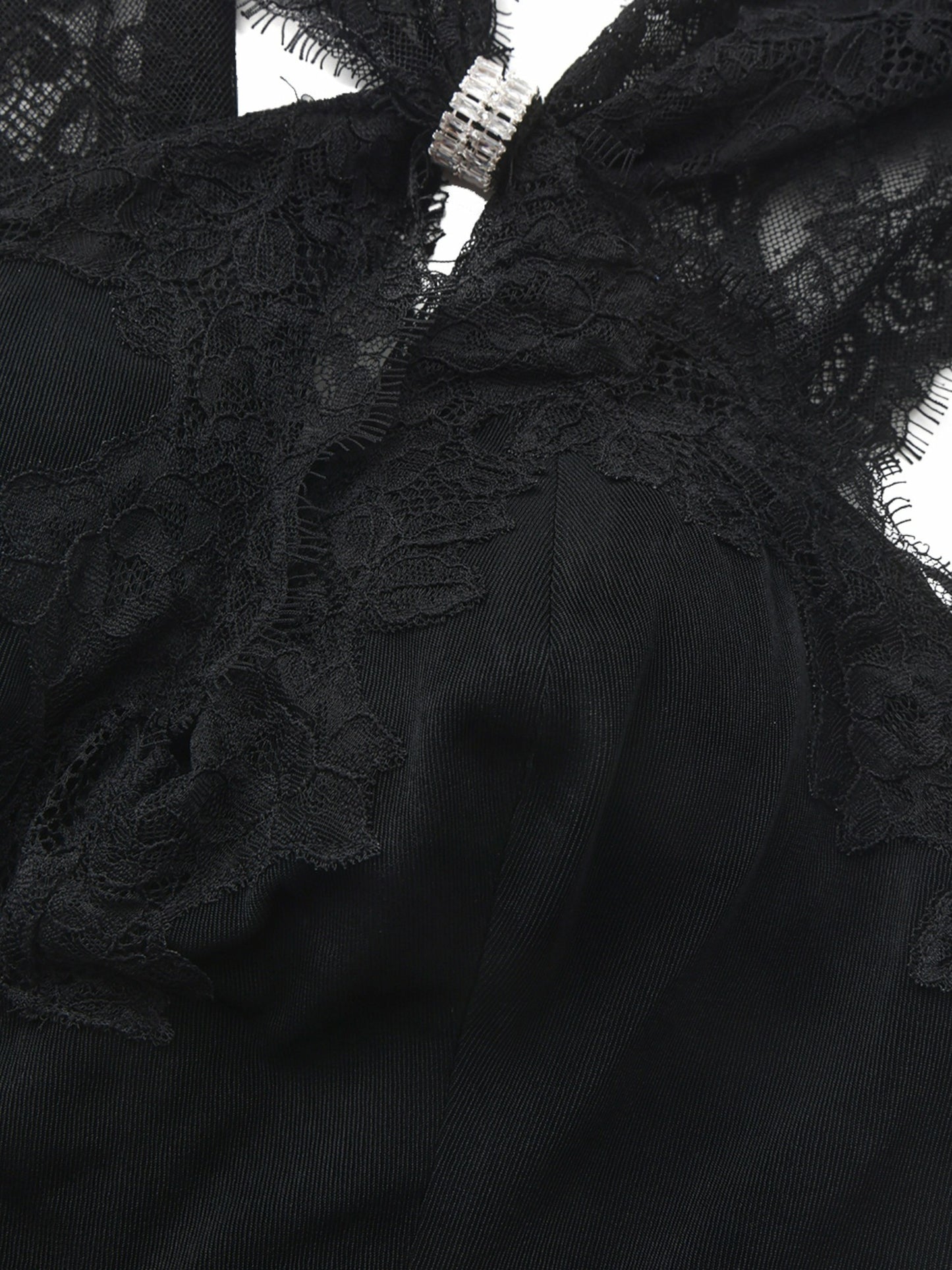 Nana Jacqueline Nina Cutout Lace Bodycon Black Dress Black