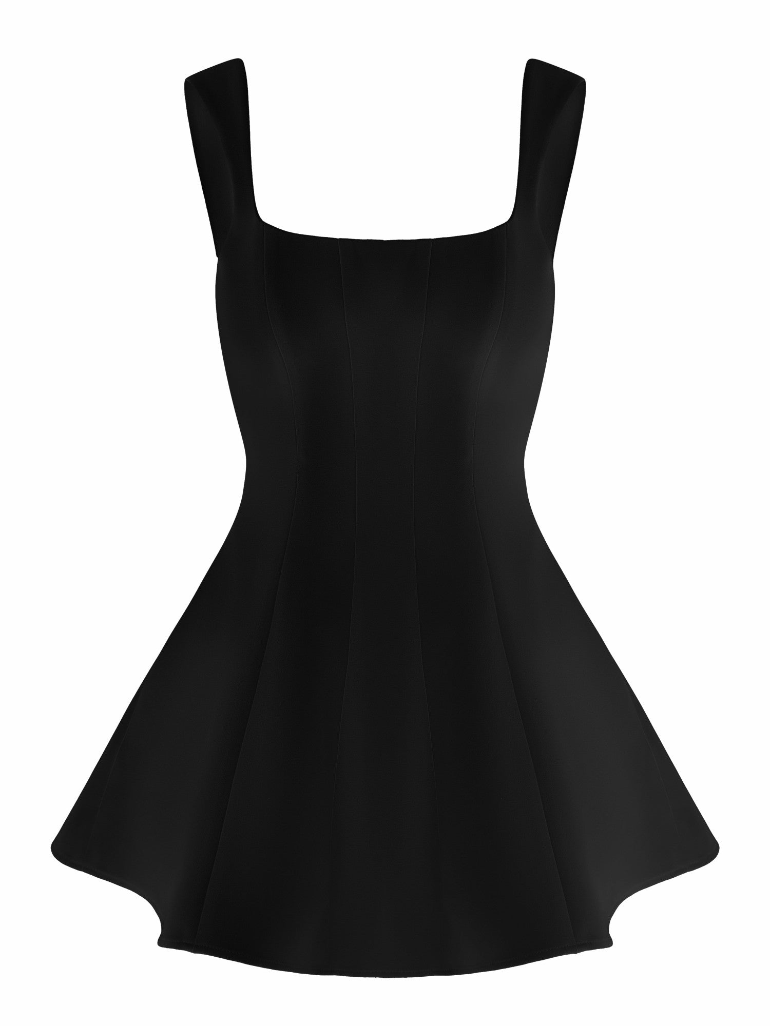 Nana Jacqueline Eliza Square-Neck Black Dress Black