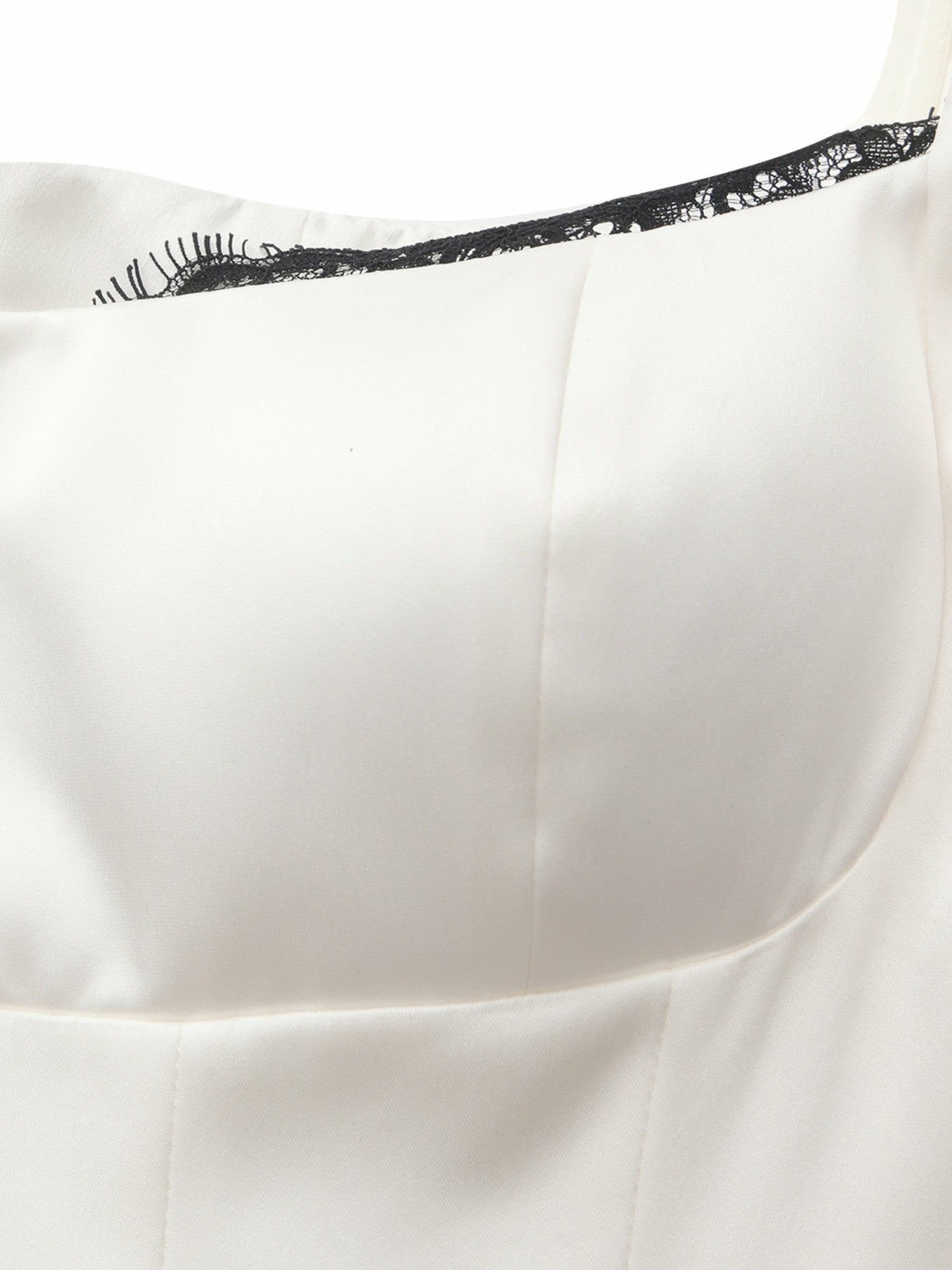 Nana Jacqueline Natalia Puff Sleeve White Satin Mini Dress White
