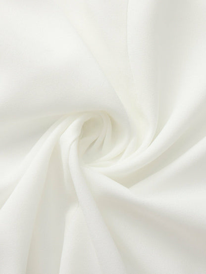 Nana Jacqueline Charlotte V-Neck Ruffle White Dress White