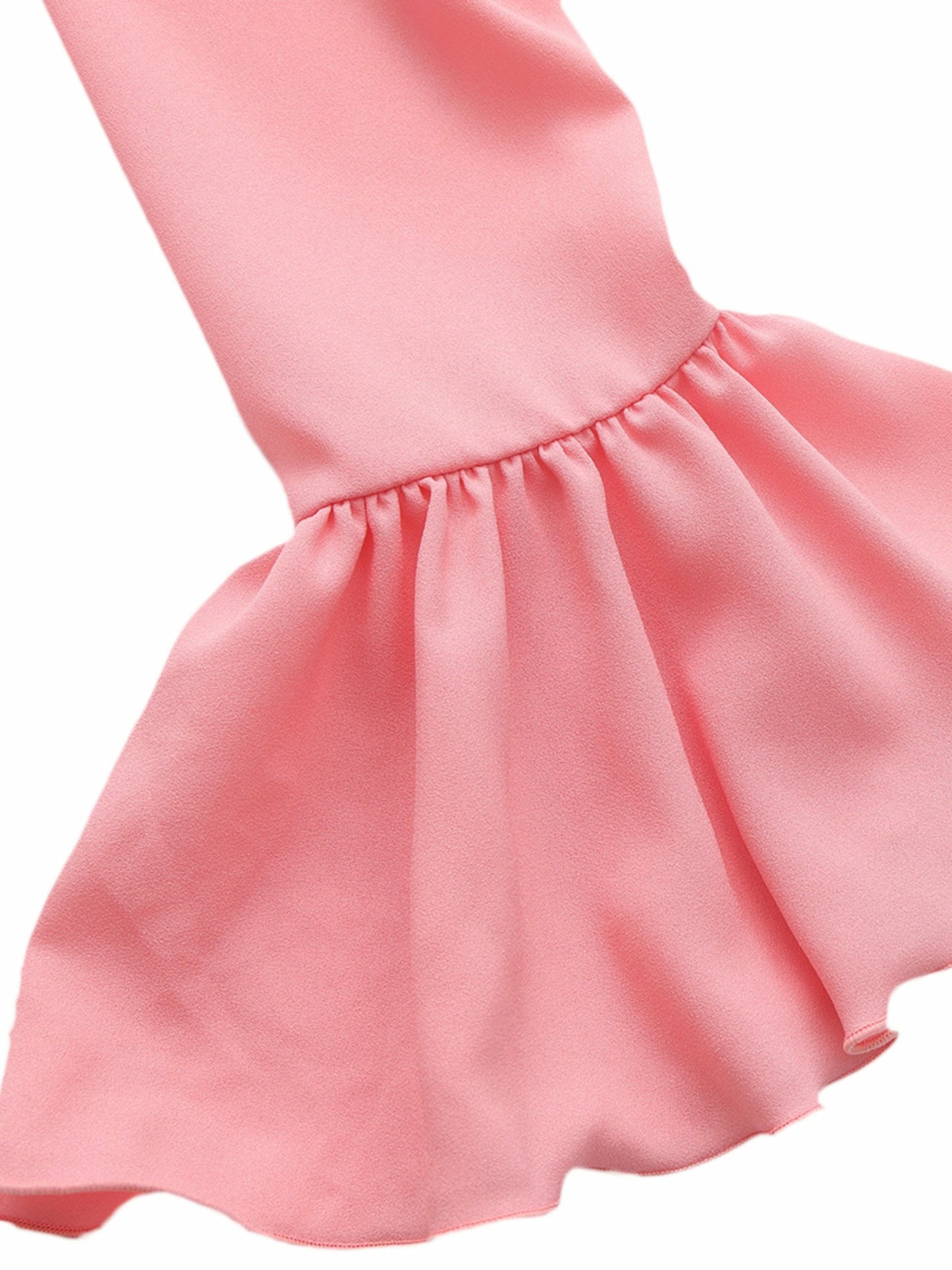 Nana Jacqueline Charlotte Ruffle V-Neck Pink Dress Pink