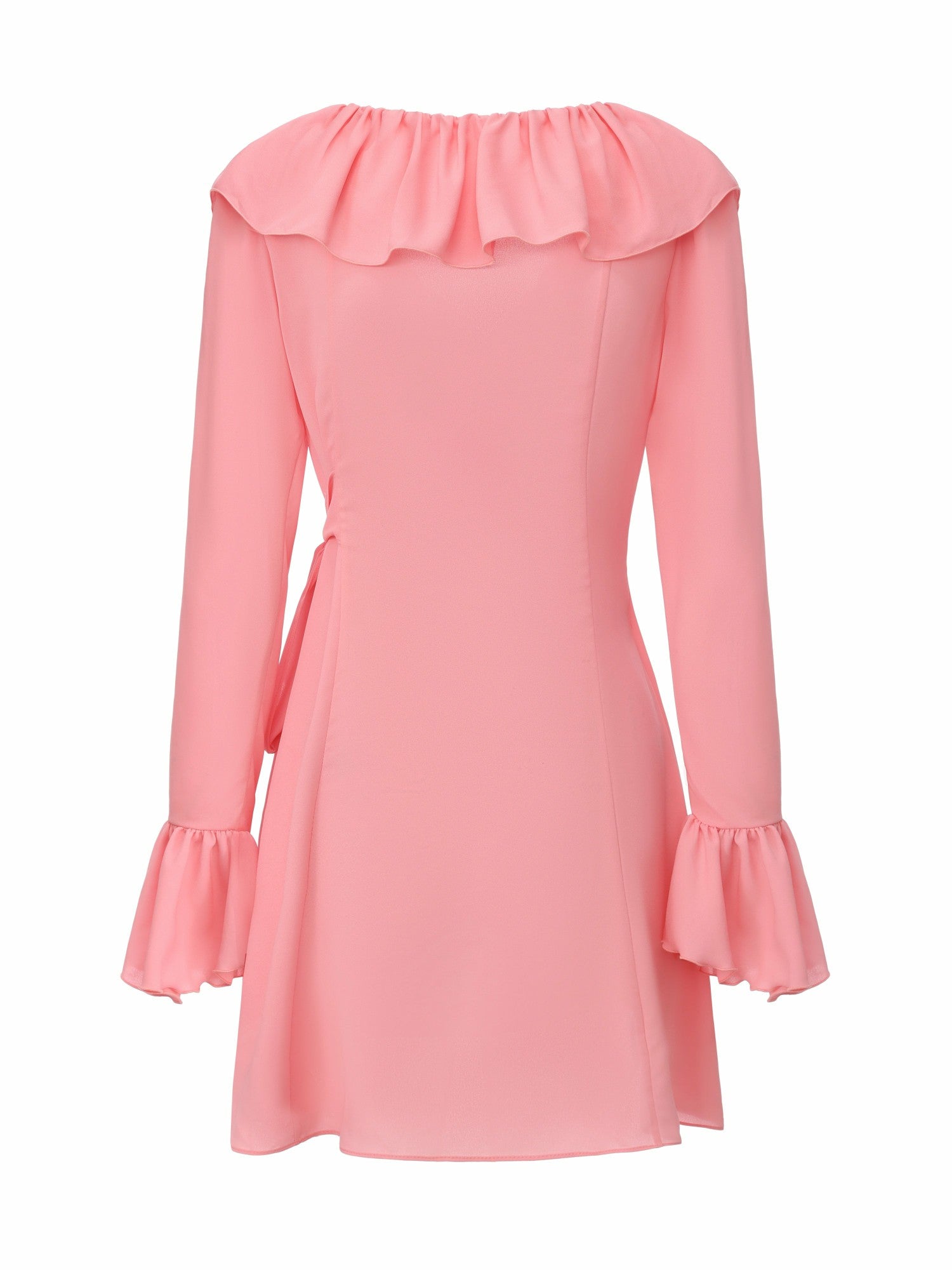 Nana Jacqueline Charlotte Ruffle V-Neck Pink Dress Pink