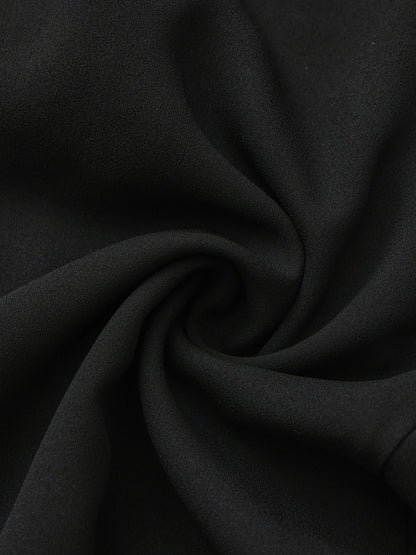 Nana Jacqueline Charlotte Ruffle V-Neck Black Dress Black