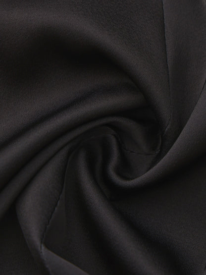 Nana Jacqueline Alira Puff Sleeve Ruched Black Dress Black