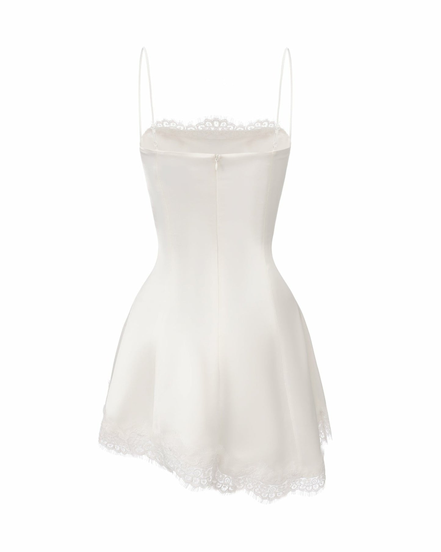 Nana Jacqueline Marilyn Satin Mini Dress: White Mini Dress for Bridal Shower White