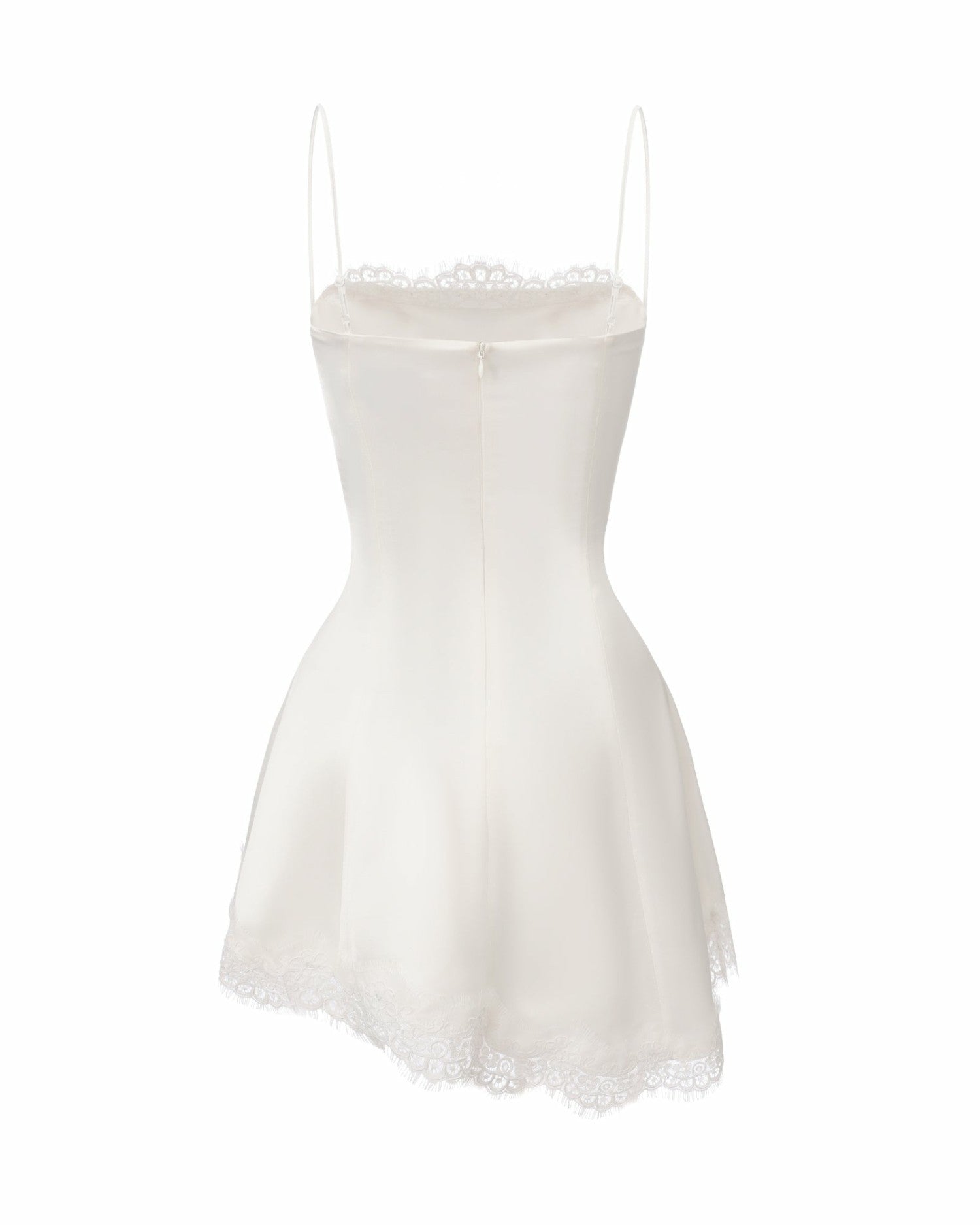 Nana Jacqueline Marilyn Satin Mini Dress: White Mini Dress for Bridal Shower White