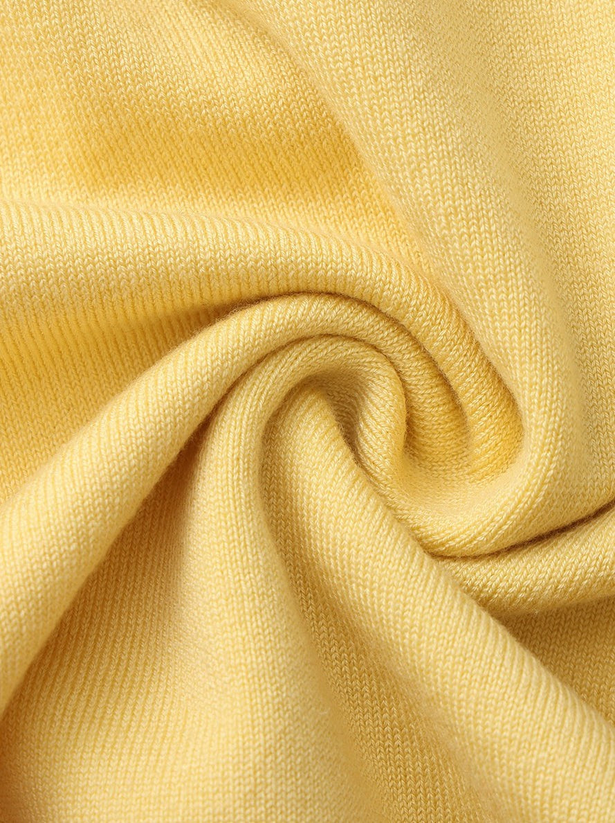 Nana Jacqueline Yellow Contrast-Trim Knit Mini Dress Yellow