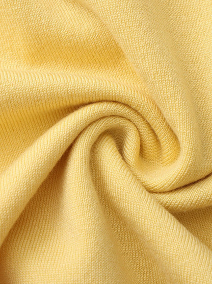 Nana Jacqueline Yellow Contrast-Trim Knit Mini Dress Yellow