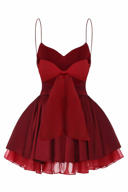 Nana Jacqueline Veronica Backless Mini Dress: Red Mini Dress for Birthday Red