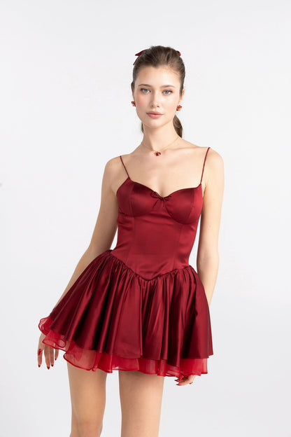 Nana Jacqueline Veronica Backless Mini Dress: Red Mini Dress for Birthday Red