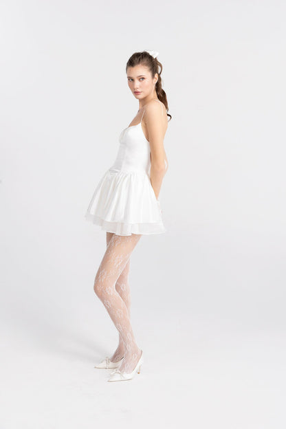 Nana Jacqueline Veronica Backless Mini Dress: White Mini Dress for Bridal Shower White