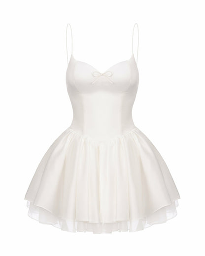 Nana Jacqueline Veronica Backless Mini Dress: White Mini Dress for Bridal Shower White