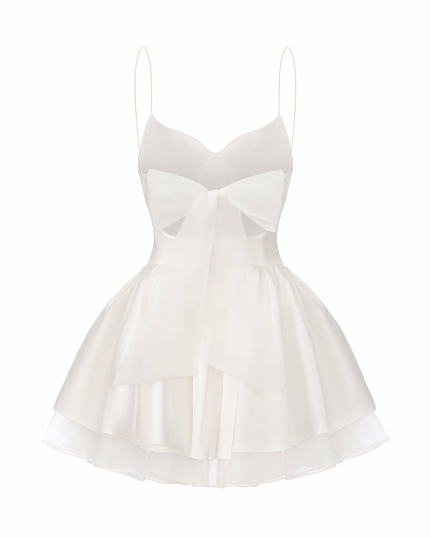 Nana Jacqueline Veronica Backless Mini Dress: White Mini Dress for Bridal Shower White