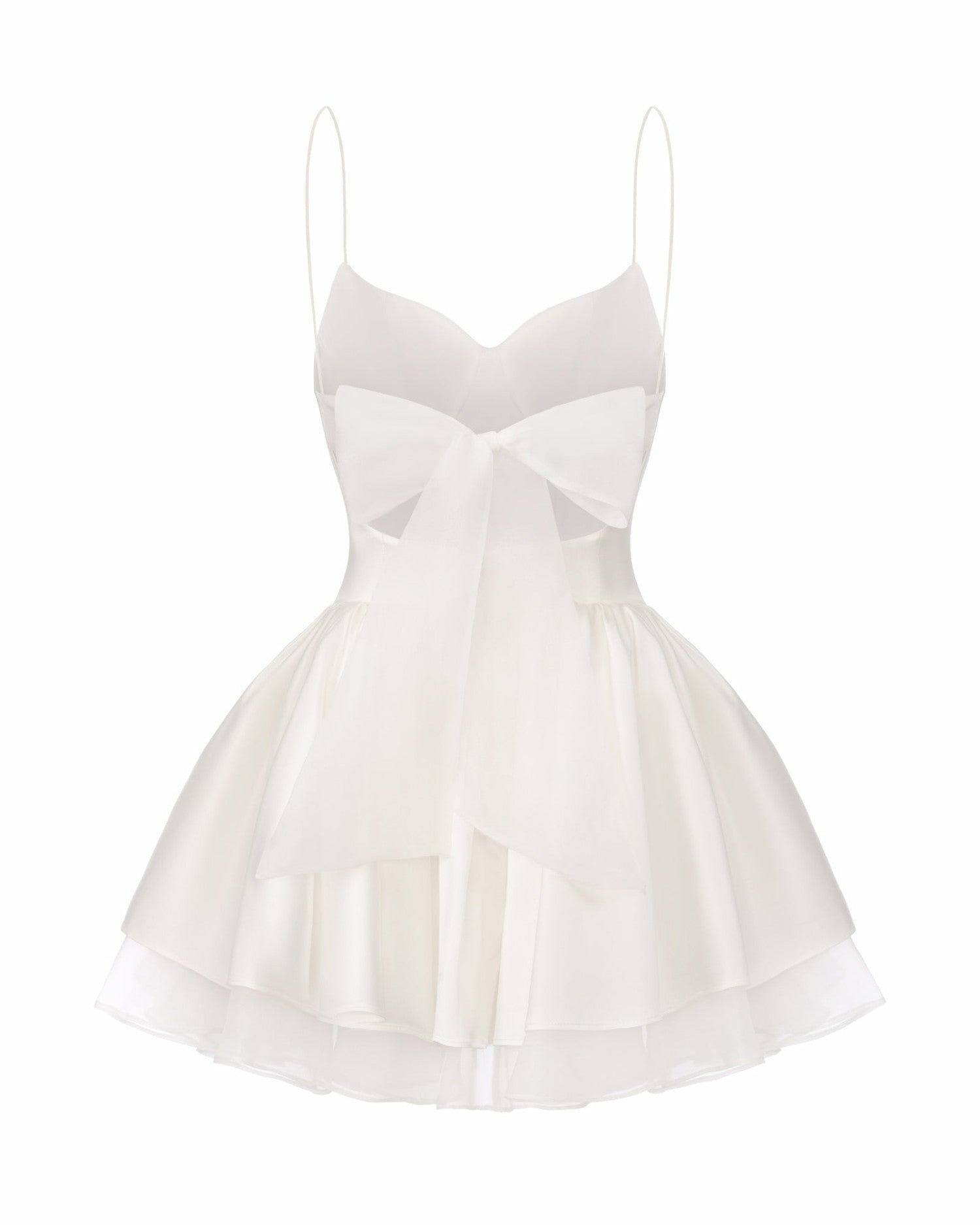 Nana Jacqueline Veronica Backless Mini Dress: White Mini Dress for Bridal Shower White