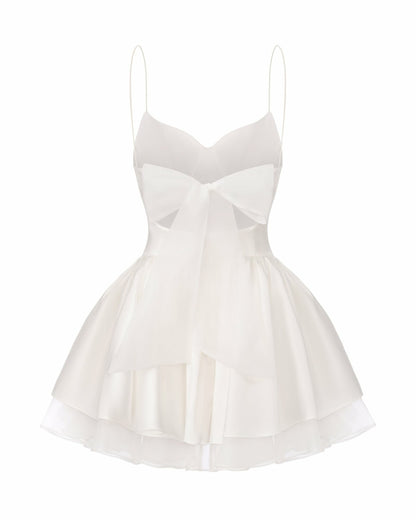 Nana Jacqueline Veronica Backless Mini Dress: White Mini Dress for Bridal Shower White
