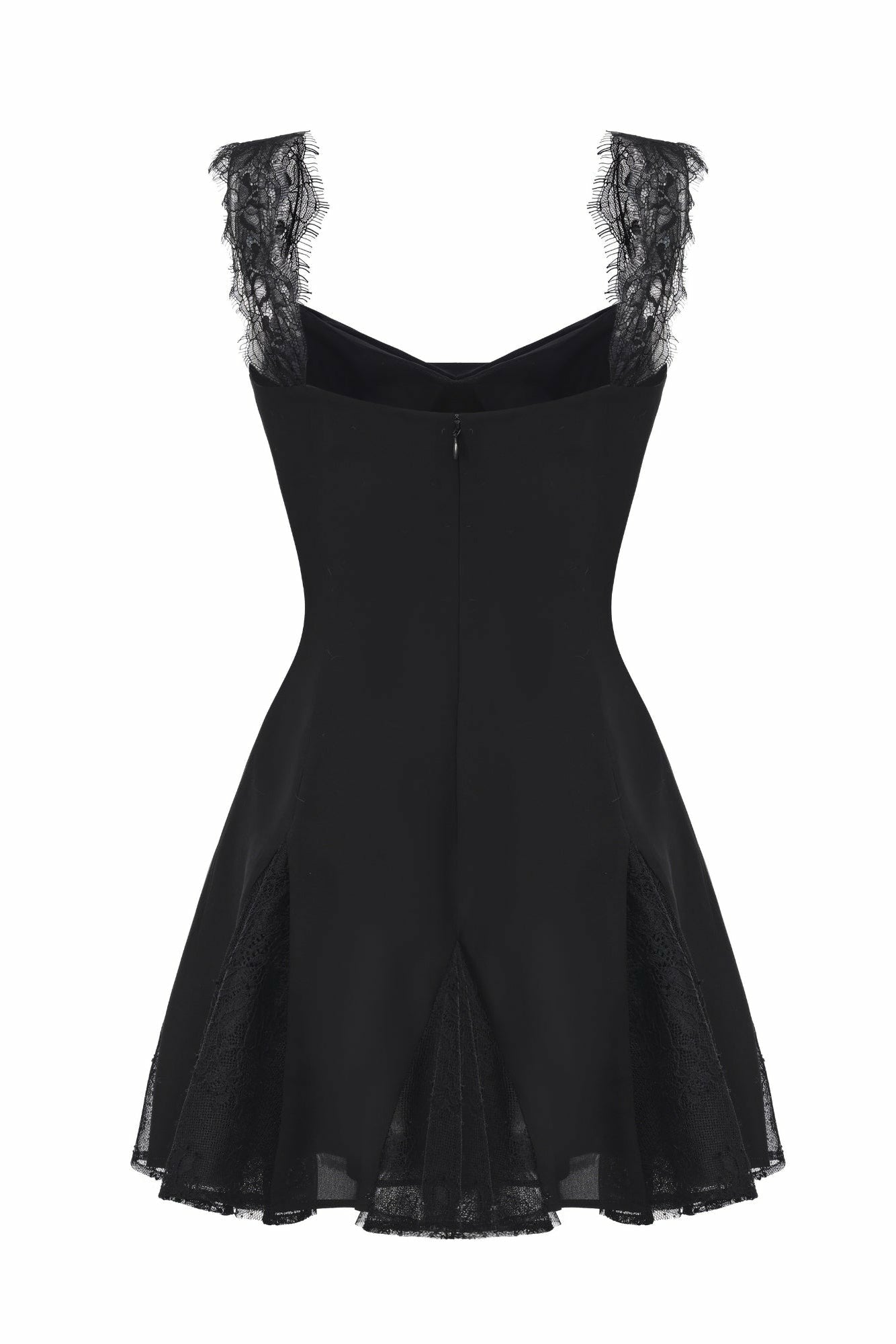 Nana Jacqueline Elizabeth Lace Mini Dress: Black Mini Dress for Cocktail Party Black