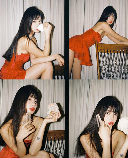 Nana Jacqueline Airina Dress: Red Mini Dress for Birthday Celebration Red
