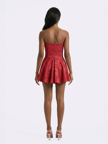 Nana Jacqueline Airina Dress: Red Mini Dress for Birthday Celebration Red