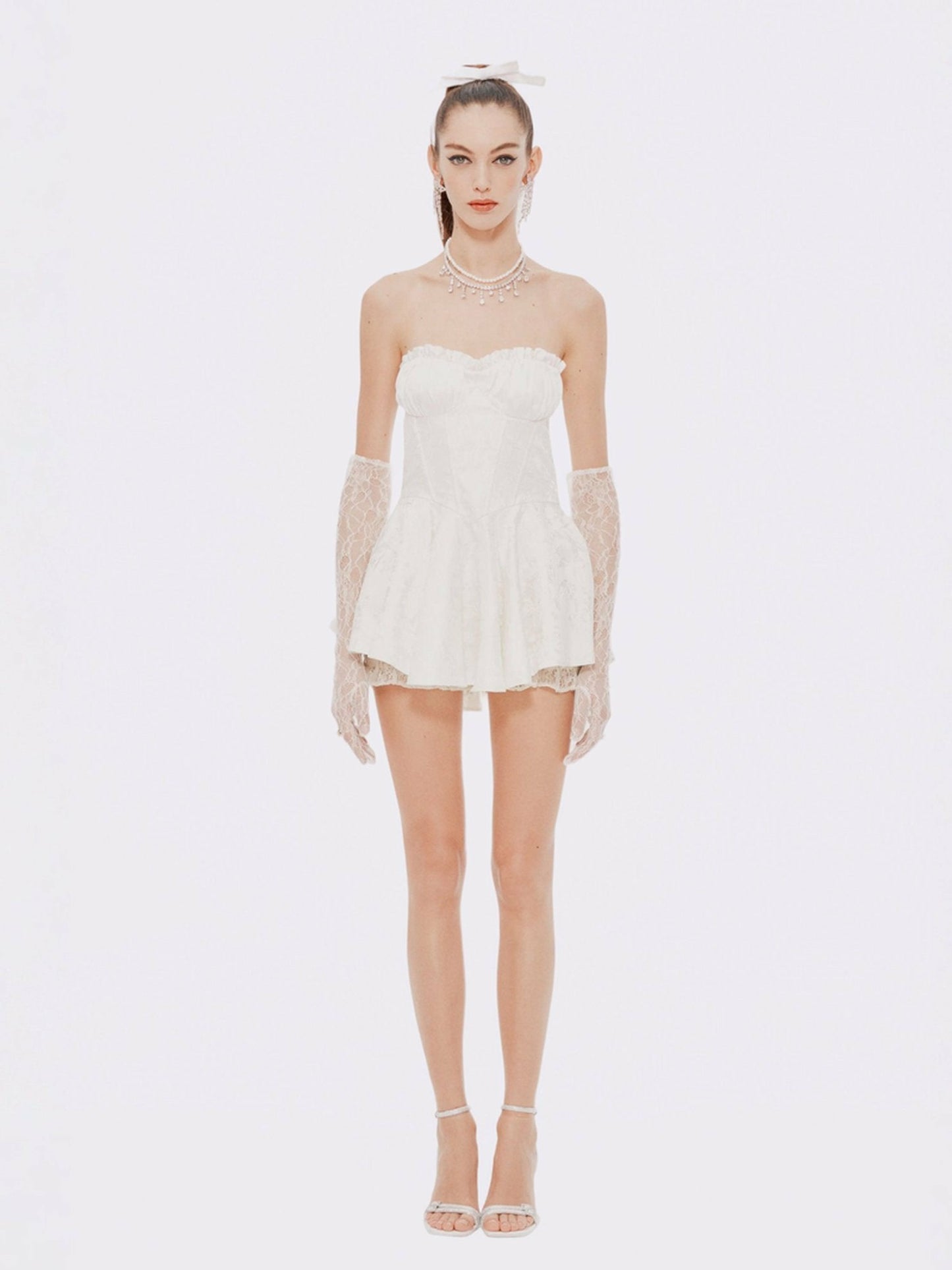Nana Jacqueline Airina Dress: White Mini Dress for Bridal Shower White
