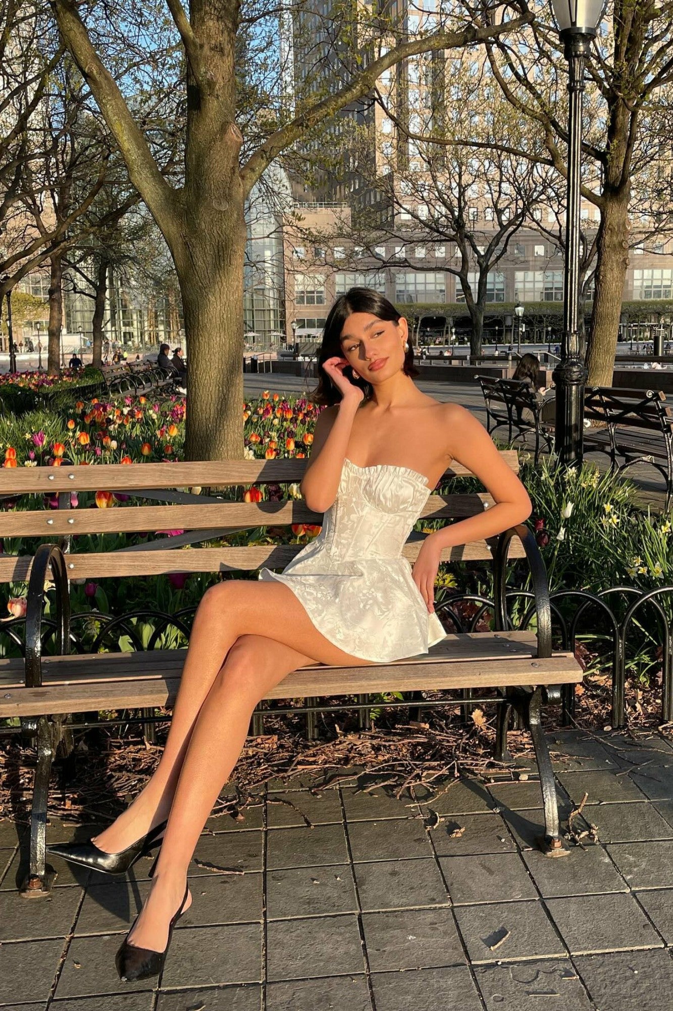 Nana Jacqueline Airina Dress: White Mini Dress for Bridal Shower White